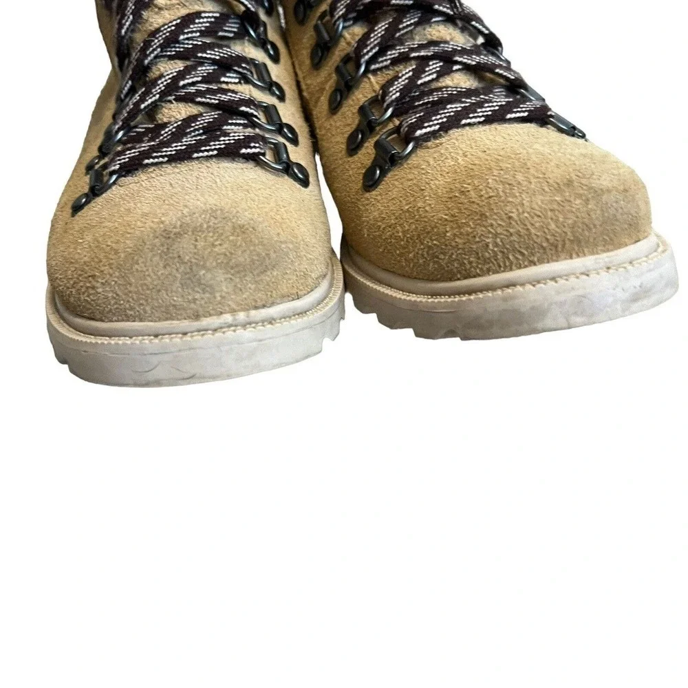 Sorel‎ Ainsley Conquest Hiking Boot Size 7 Oatmeal Tan Suede Leather Waterproof